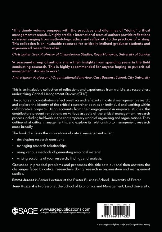 Produktbild: Critical Management Research