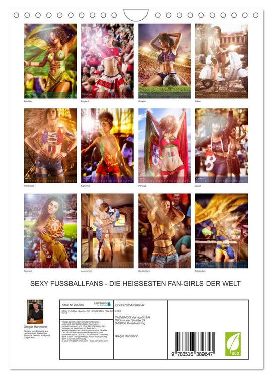Produktbild: SEXY FUSSBALLFANS - DIE HEISSESTEN FAN-GIRLS DER WELT (Wandkalender 2026 DIN A4 hoch), CALVENDO Monatskalender