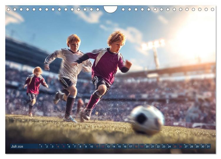 Produktbild: Fussball - Kids in Action (Wandkalender 2026 DIN A4 quer), CALVENDO Monatskalender