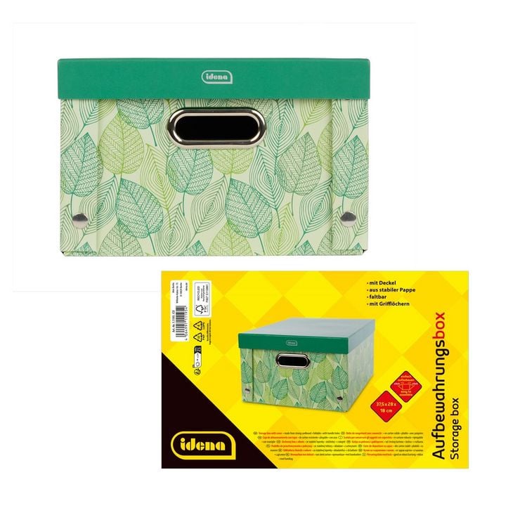 Produktbild: Idena Aufbewahrungsbox faltbar gr&uuml;n 37,5x28x18cm