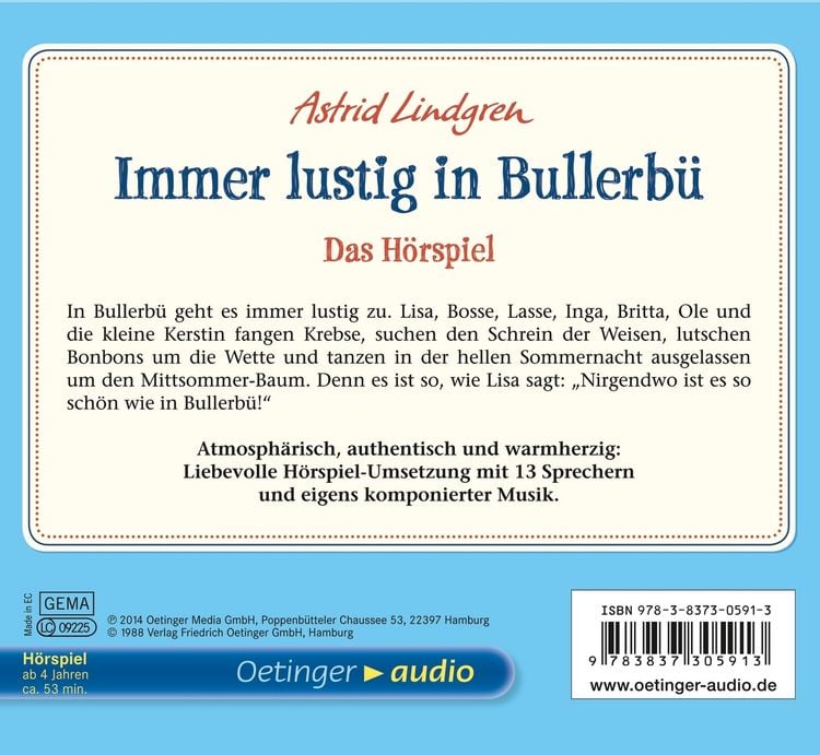Produktbild: Wir Kinder aus Bullerb&uuml; 3. Immer lustig in Bullerb&uuml;. Das H&ouml;rspiel