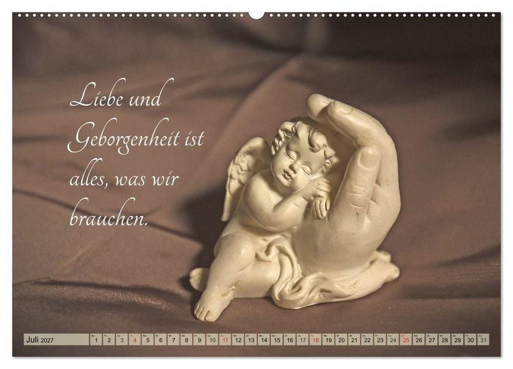 Produktbild: Engel - Die Worte der Liebe (hochwertiger Premium Wandkalender 2027 DIN A2 quer), Kunstdruck in Hochglanz
