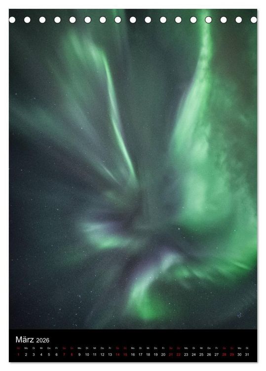 Produktbild: Nordlichtn&auml;chte (Tischkalender 2026 DIN A5 hoch), CALVENDO Monatskalender
