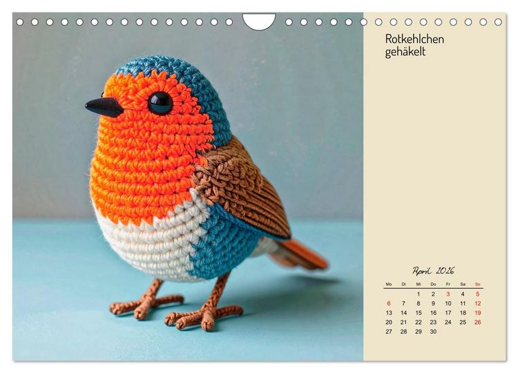 Produktbild: Vogelwelt, lustig, bunt und verspielt (Wandkalender 2026 DIN A4 quer), CALVENDO Monatskalender
