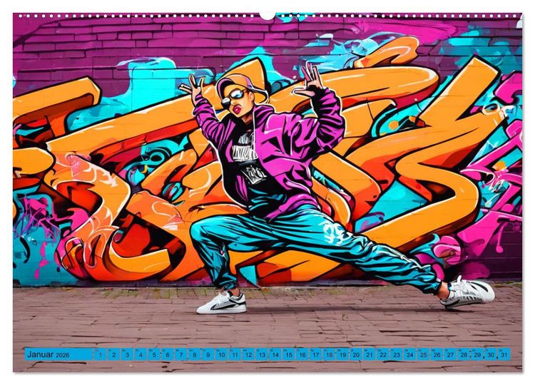 Produktbild: Lebensart Hip Hop (hochwertiger Premium Wandkalender 2026 DIN A2 quer), Kunstdruck in Hochglanz