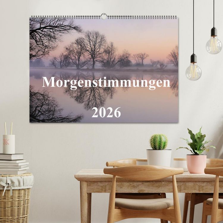 Produktbild: Morgenstimmungen 2026 (Wandkalender 2026 DIN A2 quer), CALVENDO Monatskalender