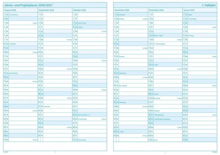 Produktbild: Universal-Schulplaner A5-Plus 2026/2027