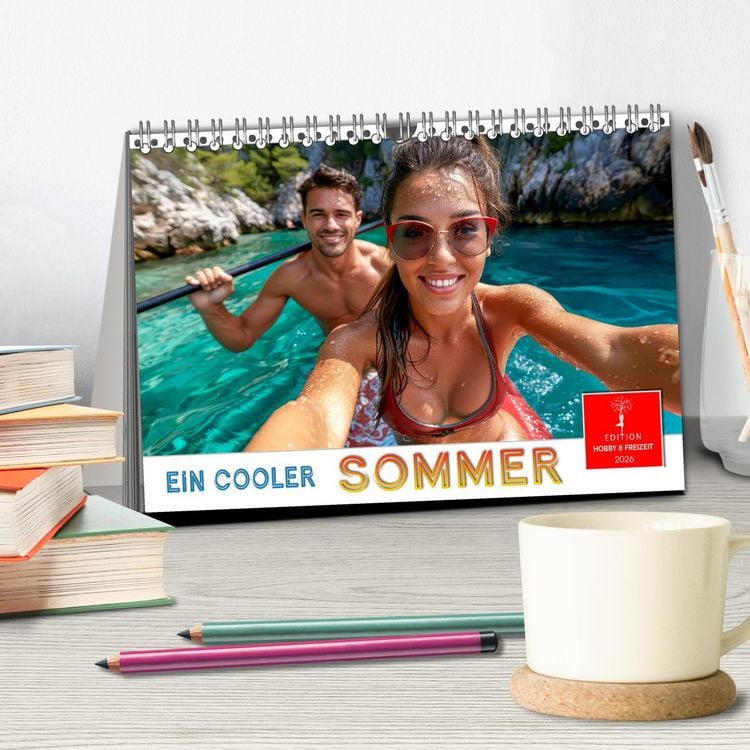 Produktbild: Ein cooler Sommer (Tischkalender 2026 DIN A5 quer), CALVENDO Monatskalender