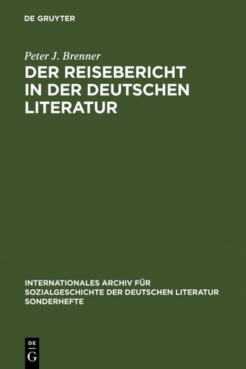 Produktbild: Der Reisebericht in der deutschen Literatur