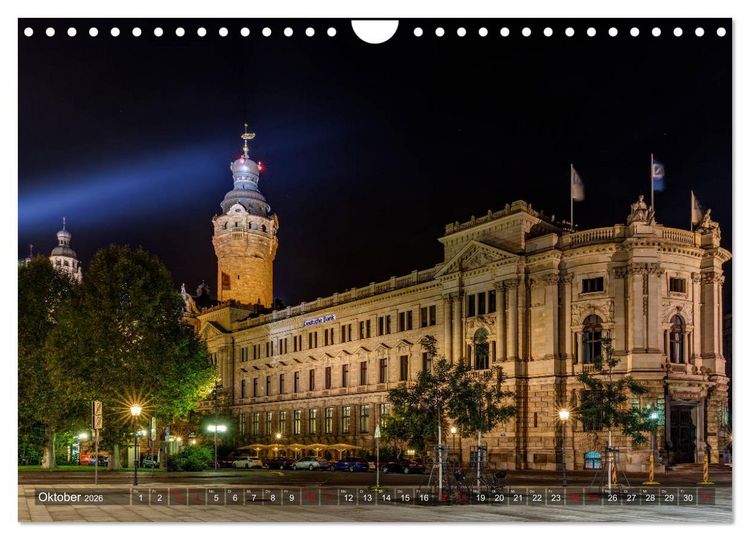 Produktbild: Nachts in Leipzig (Wandkalender 2026 DIN A4 quer), CALVENDO Monatskalender