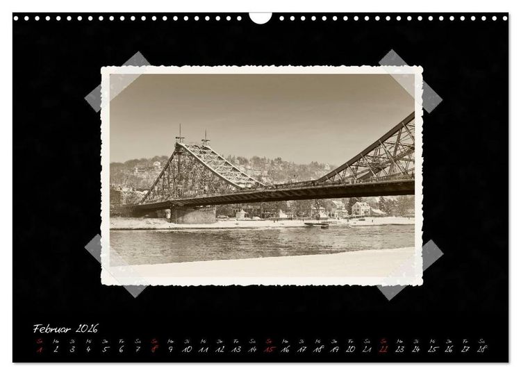 Produktbild: Dresden - Ein Kalender mit Fotografien wie aus einem alten Fotoalbum (Wandkalender 2026 DIN A3 quer), CALVENDO Monatskalender