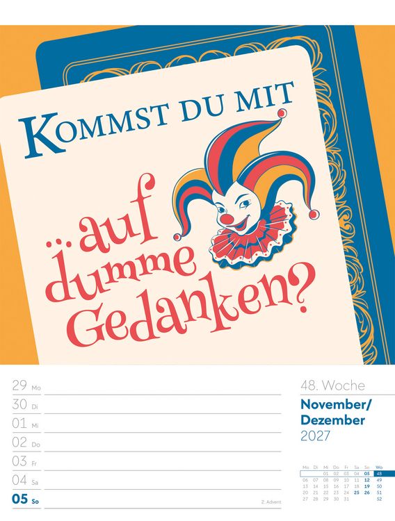 Produktbild: Klartext Spr&uuml;chekalender Wochenplaner 2027