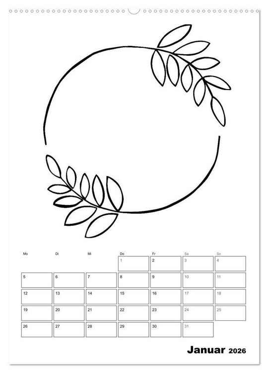 Produktbild: Rahmen Bastel-Kalender - DIY Fotos-Spr&uuml;che-Zitate (hochwertiger Premium Wandkalender 2026 DIN A2 hoch), Kunstdruck in Hochglanz