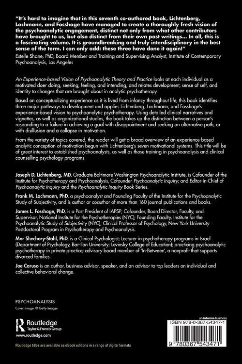 Produktbild: An Experience-based Vision of Psychoanalytic Theory and Practice
