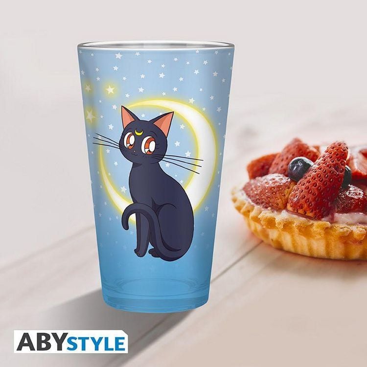 Produktbild: SAILOR MOON - Large Glass - 400ml - Luna & Artemis