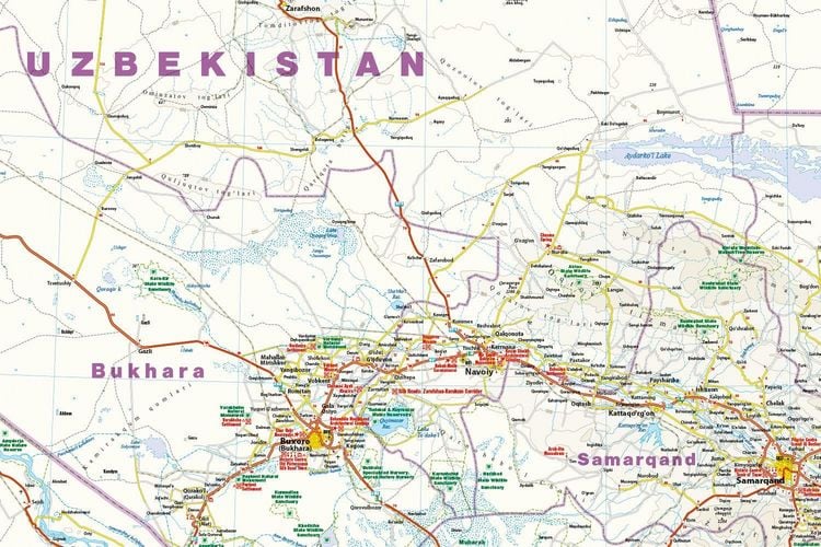 Produktbild: Reise Know-How Landkarte Usbekistan / Uzbekistan (1:1.000.000)