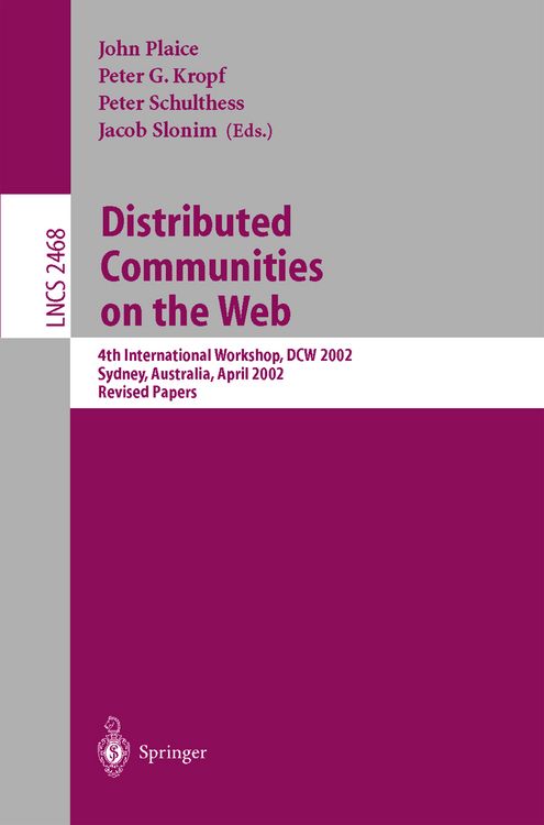 Produktbild: Distributed Communities on the Web