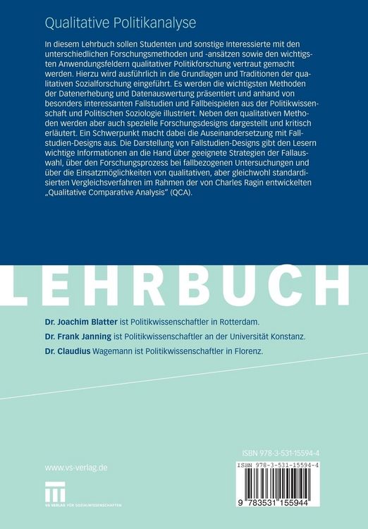 Produktbild: Qualitative Politikanalyse