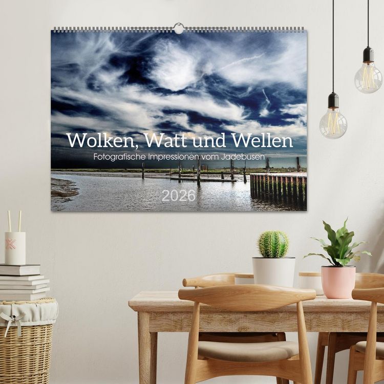Produktbild: Wolken, Watt und Wellen. Fotografische Impressionen vom Jadebusen. (Wandkalender 2026 DIN A2 quer), CALVENDO Monatskalender
