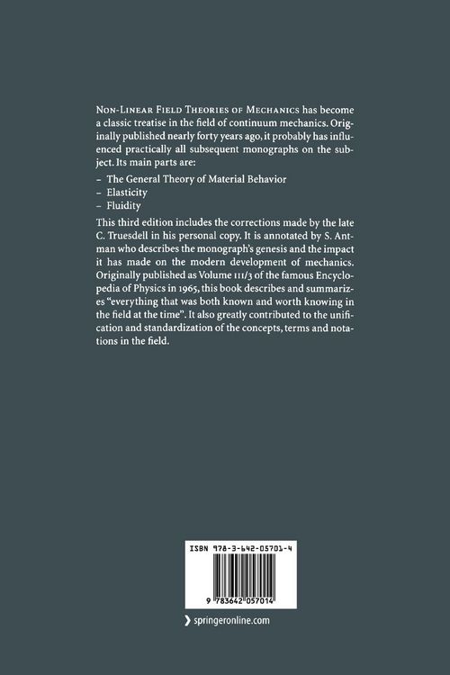 Produktbild: The Non-Linear Field Theories of Mechanics