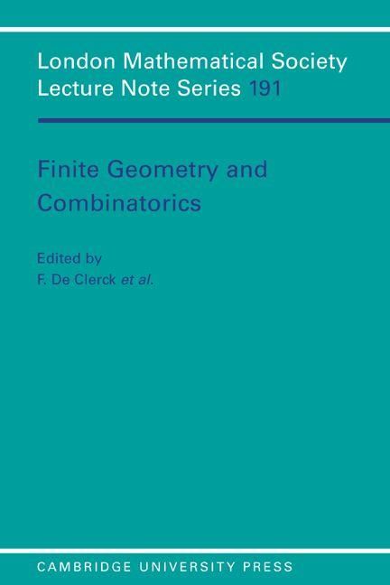 Produktbild: Finite Geometry and Combinatorics