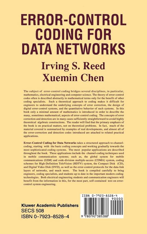 Produktbild: Error-Control Coding for Data Networks