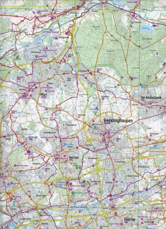 Produktbild: Bikeline Radkarte Deutschland Ruhrgebiet 1 : 75 000 (RK-NRW04)