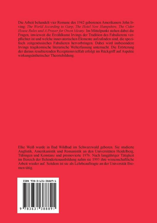 Produktbild: John Irving und die Kunst des Fabulierens