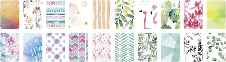 Produktbild: Folia Motivblock AQUARELL 24x34cm, 20 Blatt
