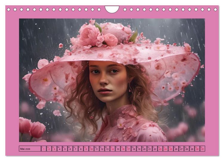 Produktbild: Regenzauber - Frauen im Wandel der Jahreszeiten (Wandkalender 2026 DIN A4 quer), CALVENDO Monatskalender