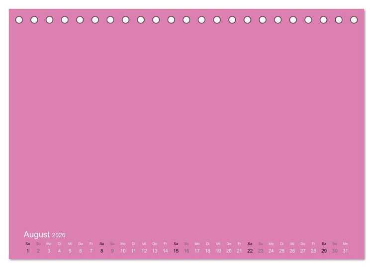 Produktbild: Bastelkalender - Pink (Tischkalender 2026 DIN A5 quer), CALVENDO Monatskalender