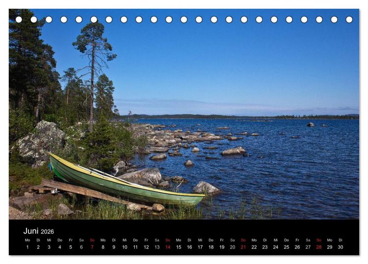 Produktbild: Finnland - Land der tausend Seen (Tischkalender 2026 DIN A5 quer), CALVENDO Monatskalender
