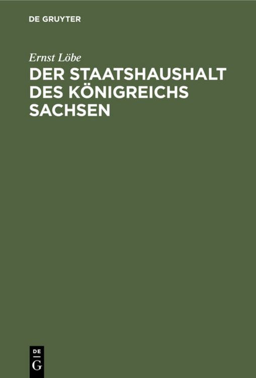Produktbild: Der Staatshaushalt des K&ouml;nigreichs Sachsen