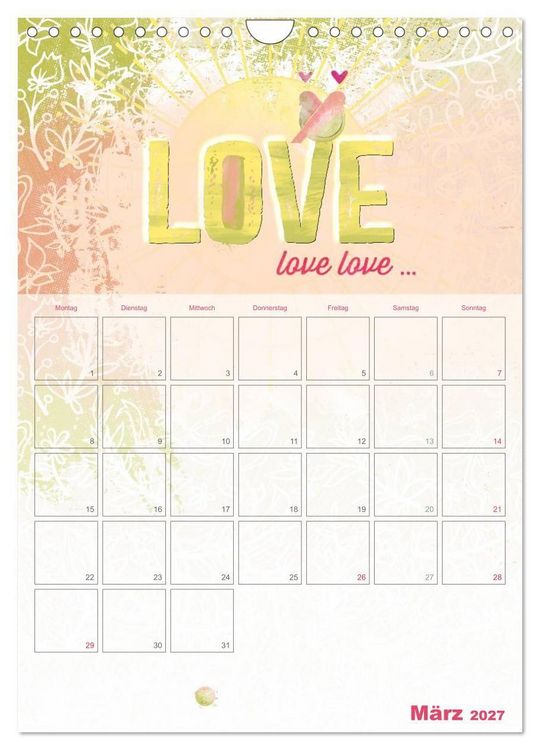 Produktbild: Liebe macht gl&uuml;cklich (Wandkalender 2027 DIN A4 hoch), CALVENDO Monatskalender