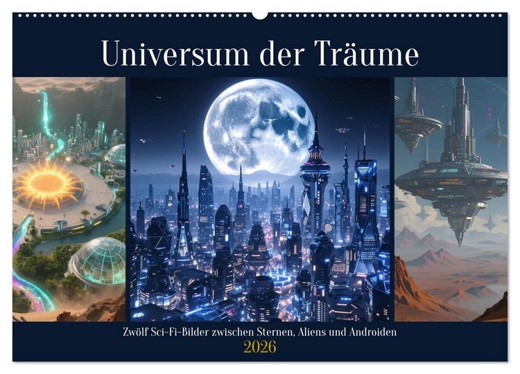 Produktbild: Universum der Tr&auml;ume (Wandkalender 2026 DIN A2 quer), CALVENDO Monatskalender