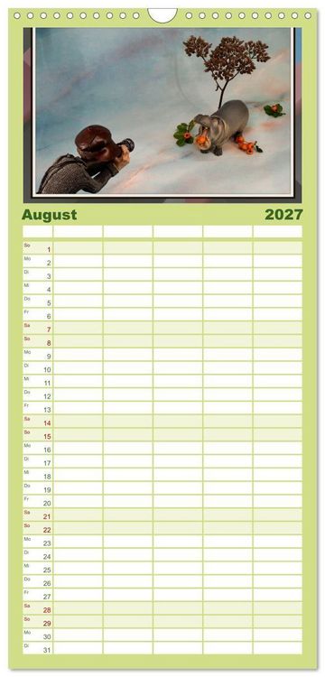 Produktbild: Familienplaner 2027 - Fotograf auf Pirsch - ein Kinderkalender mit 5 Spalten (Wandkalender, 21 x 45 cm) CALVENDO