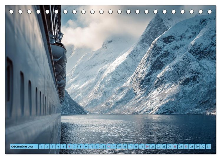 Produktbild: Paquebots de croisi&egrave;re - G&eacute;ants des mers impressionnants (Calendrier de bureau 2026 DIN A5 vertical), CALVENDO calendrier mensuel