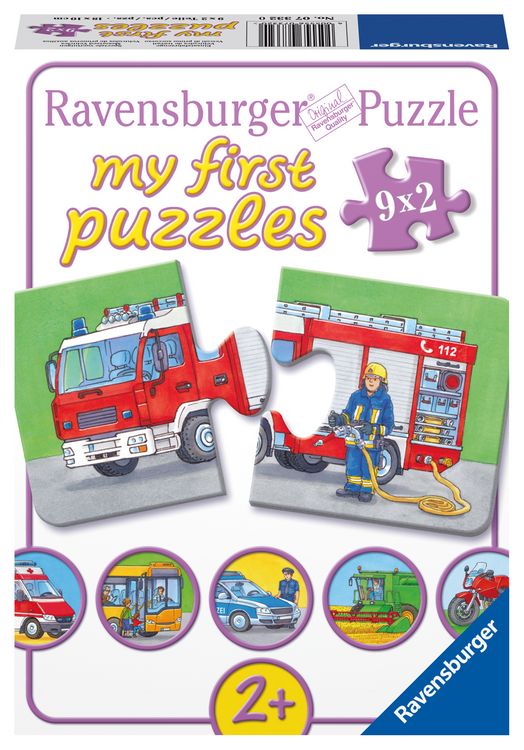 Produktbild: Puzzle Ravensburger Einsatzfahrzeuge 9 X 2 Teile