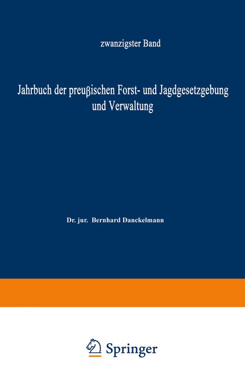 Produktbild: Jahrbuch der Preu&szlig;ischen Forst- und Jagdgesetzgebung und Verwaltung
