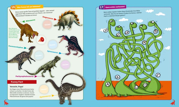 Produktbild: WAS IST WAS R&auml;tseln und Stickern: Dinosaurier