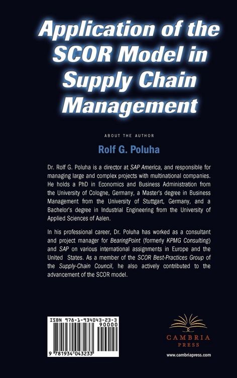 Produktbild: Application of the Scor Model in Supply Chain Management