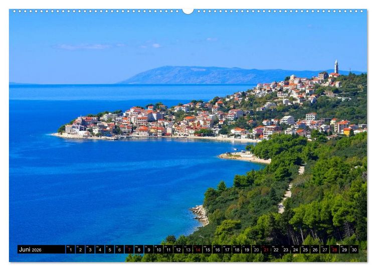 Produktbild: Makarska Riviera - Malerische Urlaubsorte in Dalmatien (Wandkalender 2026 DIN A2 quer), CALVENDO Monatskalender