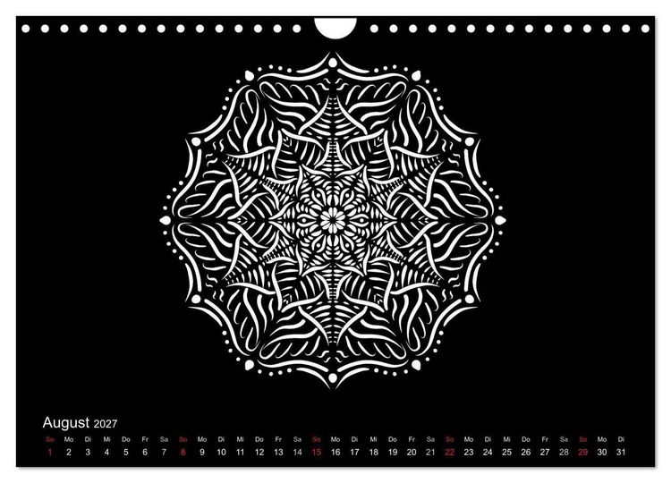 Produktbild: Entspannung und Ruhe durch Mandalas (Wandkalender 2027 DIN A4 quer), CALVENDO Monatskalender