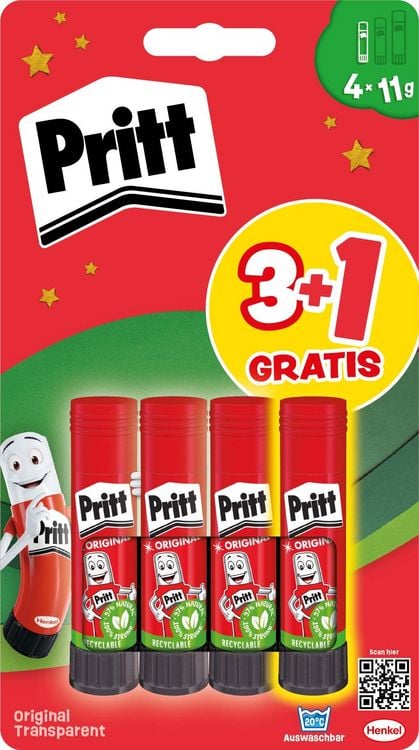 Produktbild: Pritt Original Klebestifte, 411 g (3+1 gratis)