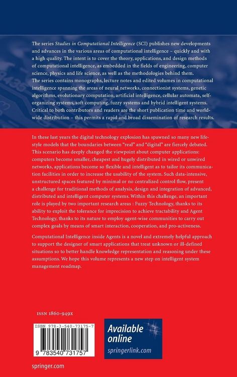Produktbild: Computational Intelligence for Agent-based Systems