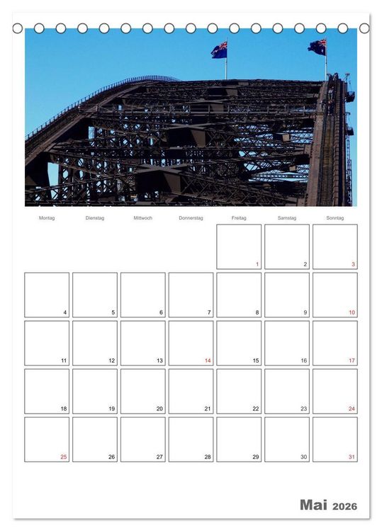 Produktbild: SYDNEY Terminplaner (Tischkalender 2026 DIN A5 hoch), CALVENDO Monatskalender