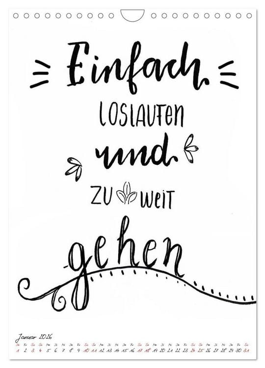 Produktbild: Spruch-Reich-handgeschriebene Spr&uuml;che von frech bis weise (Wandkalender 2026 DIN A4 hoch), CALVENDO Monatskalender