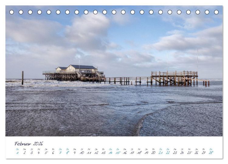 Produktbild: Nordfriesland - weiter Horizont, faszinierende Natur, idyllische St&auml;dte (Tischkalender 2026 DIN A5 quer), CALVENDO Monatskalender