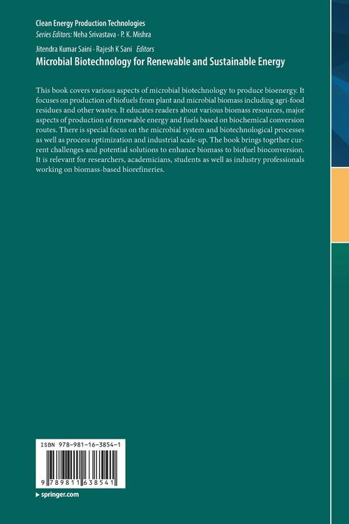 Produktbild: Microbial Biotechnology for Renewable and Sustainable Energy