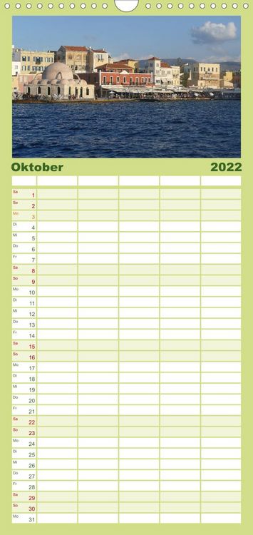 Produktbild: Kreta - Paradies an der Wiege Europas - Familienplaner hoch (Wandkalender 2022 , 21 cm x 45 cm, hoch)